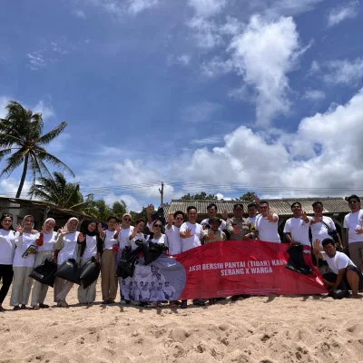 TIDAR Kabupaten Serang Gelar Aksi Bersih Pantai di Anyer, Tanamkan Kepedulian Lingkungan bagi Generasi Muda