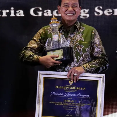 Pemkab Tangerang Raih Paritrana Award 2024 Terbaik Pertama dari BPJS Ketenagakerjaan Banten