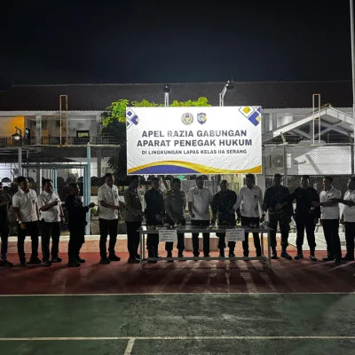 Lapas Kelas IIA Serang Gelar Razia Gabungan Tingkatkan Keamanan dan Ketertiban