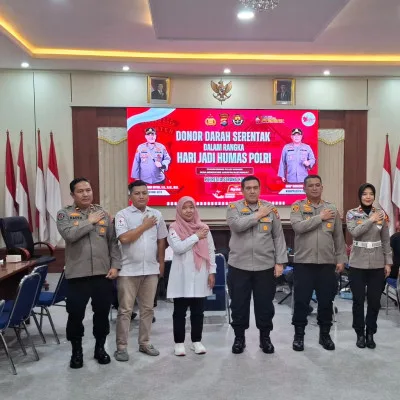 Humas Polresta Serang Kota Gelar Donor Darah Serentak Peringati Hari Jadi Humas Polri ke-74