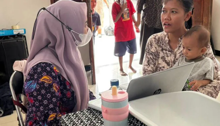 PUSKESMAS PAGEDANGAN GELAR POSYANDU FOKUS CEGAH STUNTING DI DESA KARANG TENGAH