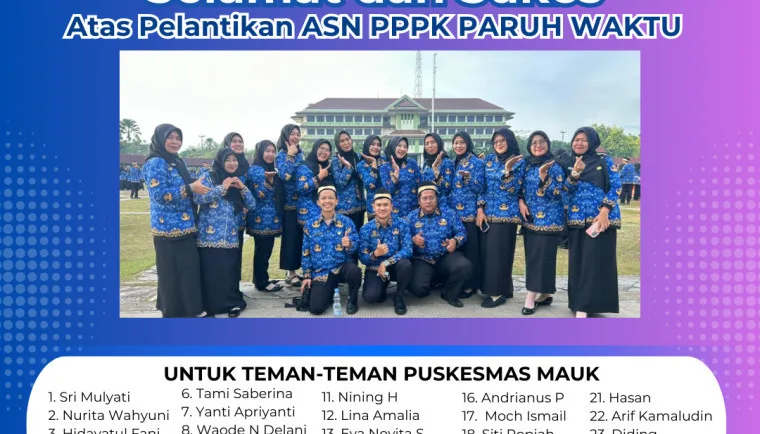 24 Staf Puskesmas Mauk Resmi Dilantik sebagai ASN PPPK Paruh Waktu