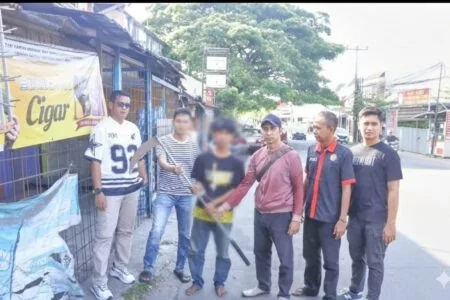 Polres Cilegon Gagalkan Aksi Tawuran, Dua Pemuda Diamankan dengan Senjata Tajam