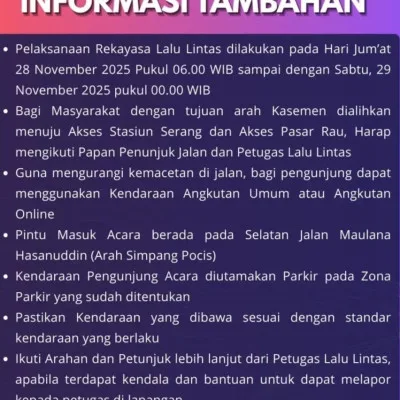 Kota Serang Fair Night Market Digelar, Jalan Maulana Hasanuddin Ditutup Sementara