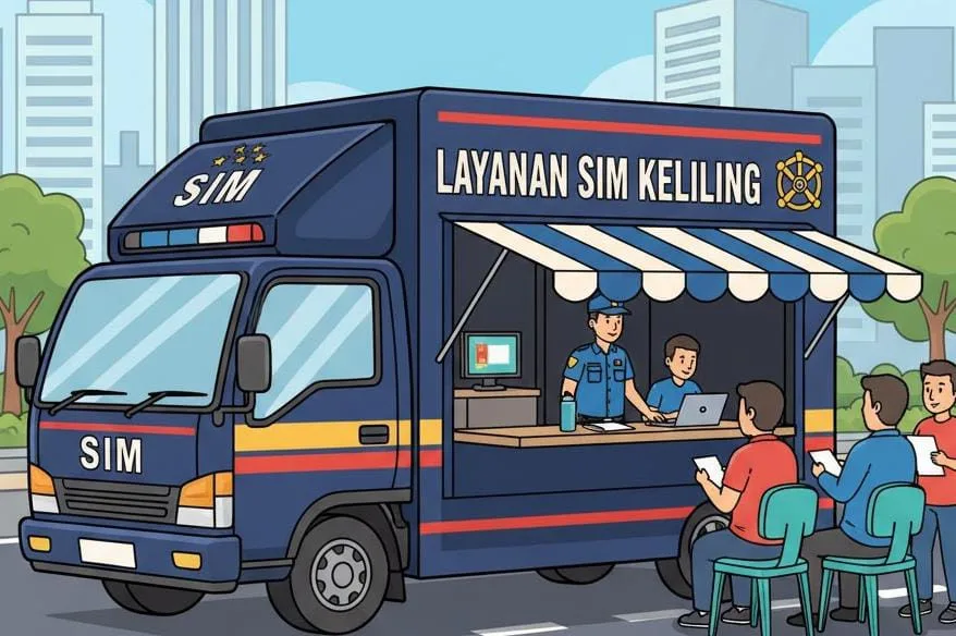 Layanan SIM Keliling Hari Ini Hadir di Alun-Alun Kota Serang dan Taman Krakatau