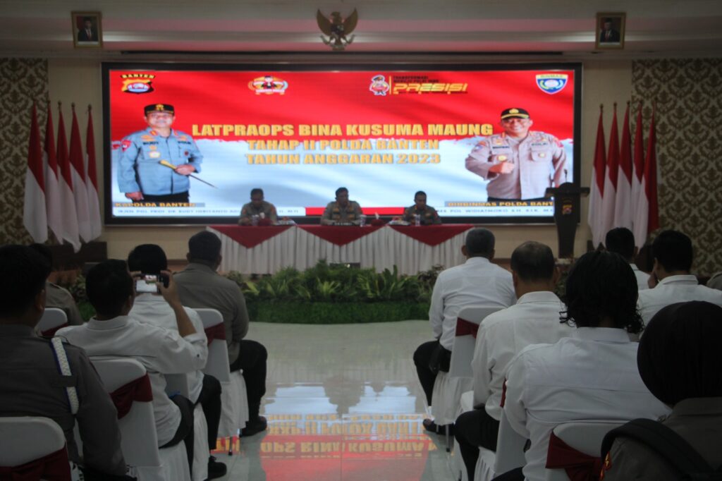 Polda Banten Gelar Latpraops Bina Kusuma Maung 2023 Tahap II