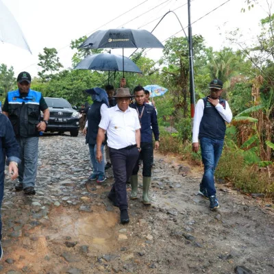 Pj Gubernur Al Muktabar Tinjau Jalan Menuju TNUK, Pemprov Banten Akan Bangun Jalan Sumur - Ujung Jaya