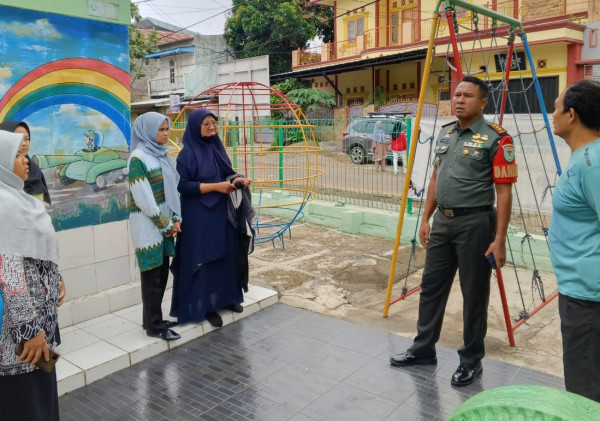 Ciptakan Suasana Nyaman Dan Menyenangkan Dandim 0602/Serang Siap Lakukan Pembenahan TK Kartika XIX Kodim 0602/Serang