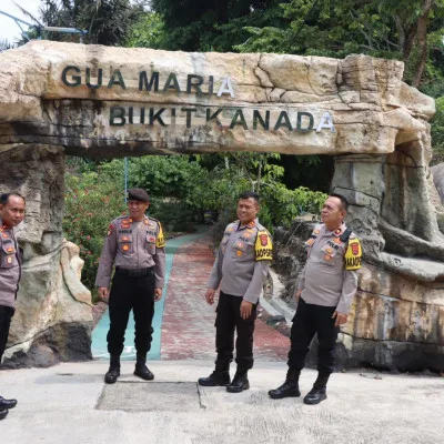 Kapolres Lebak Cek Pengamanan Wisata Religi Goa Maria Bukit Kanada