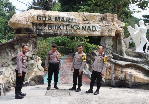 Kapolres Lebak Cek Pengamanan Wisata Religi Goa Maria Bukit Kanada