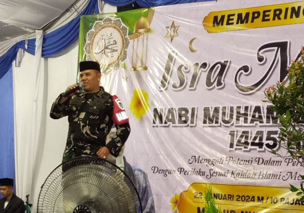 Danramil 0602-06/Kramatwatu Sampaikan Pesan Kepada Generasi Milenial Dalam Peringatan Isro Mi'raj Nabi Muhammad SAW