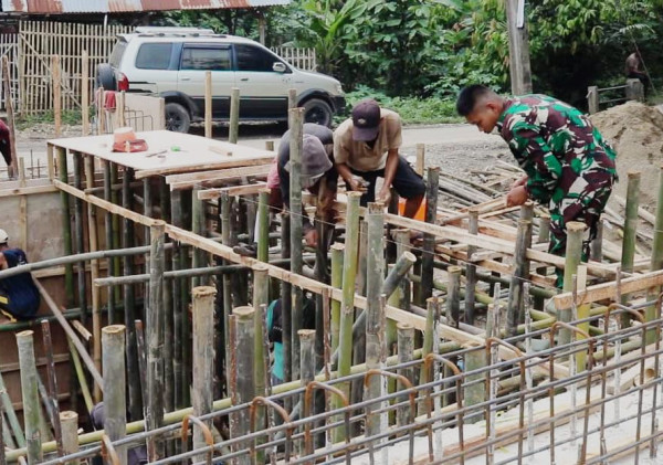 Satgas TMMD Ke 119 Serang Satset Kejar Pembangunan Jembatan