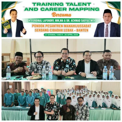 Kabag TU Kanwil Kemenag Prov. Banten Iwan Falahudin Kunjungi Acara 'Pemetaan Bakat dan Karir' di Pondok Pesantren Manahijus Sadat