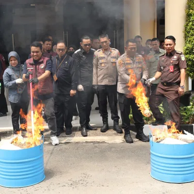 Polda Banten Musnahkan Barang Bukti Narkoba, 577 Kasus Terungkap Sepanjang 2025