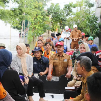 Bupati Serang Tinjau Lokasi Banjir di BCP 2, Serukan Evakuasi Warga dan Normalisasi Sungai