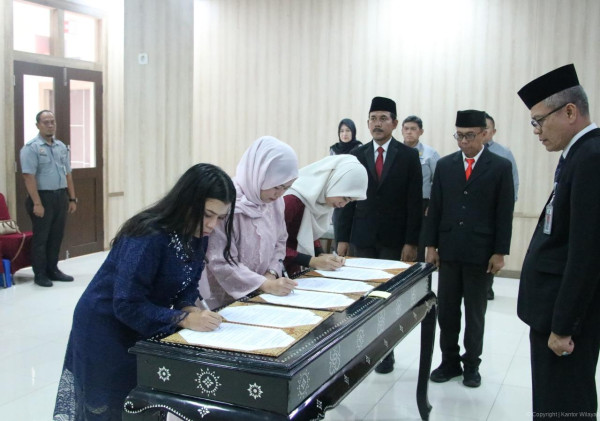 Tiga Notaris Pengganti Dilantik di Kantor Wilayah Kemenkum Banten