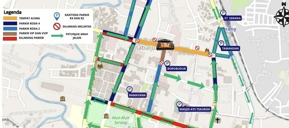 Penutupan Jalan Sultan Agung Tirtayasa, Dishub Kota Serang Siapkan Kantong Parkir dan Akses Masuk
