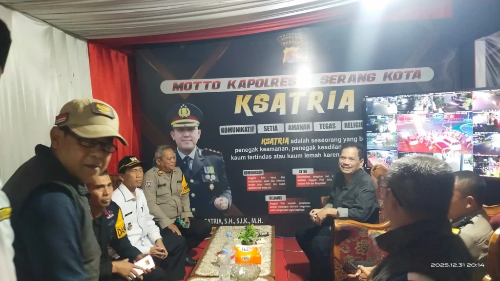Kapolda Banten dan Wali Kota Serang Pantau Keamanan Malam Tahun Baru di Kota Serang