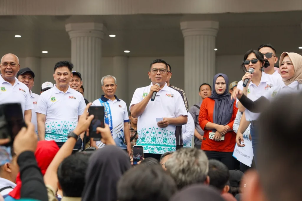 Ribuan Masyarakat dan Wartawan Meriahkan Jalan Sehat HPN 2026 di Banten