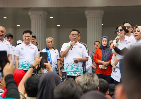 Ribuan Masyarakat dan Wartawan Meriahkan Jalan Sehat HPN 2026 di Banten