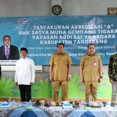 Bupati Tangerang Lakukan Peletakan Batu Pertama Pembangunan Musala di SMK Satya Muda Gemilang