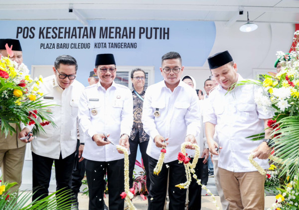 Gubernur Banten Resmikan Pos Kesehatan Merah Putih di Pasar Anyar, Tangerang