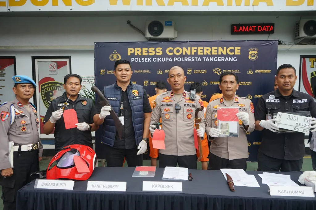 Polsek Cikupa Tangkap Empat Pelaku Curanmor di Tangerang