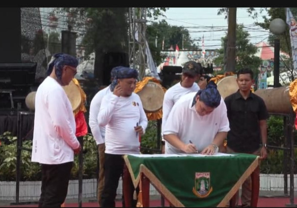PWI Banten Teken MoU Dengan Bank Banten, PHRI Banten dan Grup 1 Kopassus