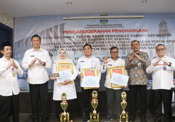 Disnakertrans dan Kecamatan Kibin Raih Juara 1 Lomba Tertib Arsip Kabupaten Serang 2025