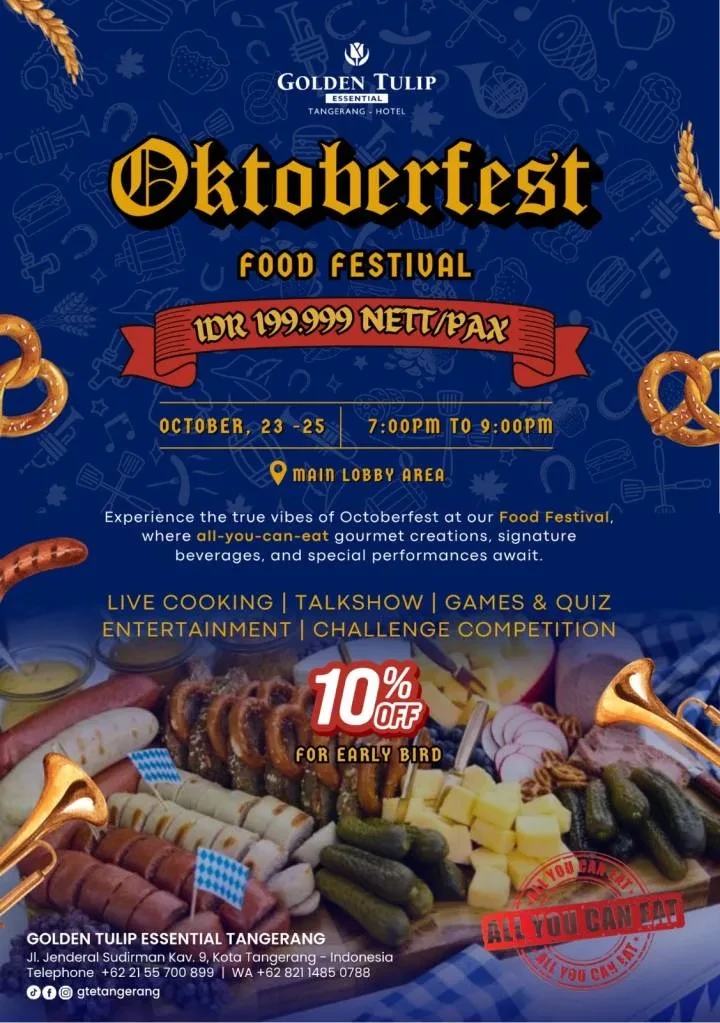 Golden Tulip Essential Tangerang Hadirkan Oktoberfest Food Festival dan Octofest Deal, Tawarkan Sensasi Kuliner hingga Liburan Berkesan