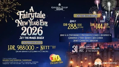 “A Fairytale New Year’s Eve 2026”, Hotel Golden Tulip Essential Siap Bawa Tamu ke Dunia Dongeng di Malam Tahun Baru