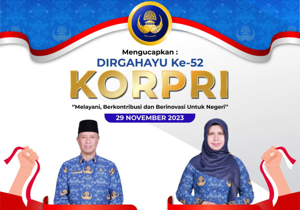 Badan Pengelolaan Keuangan Dan Aset Daerah (BPKAD) Kota Serang Mengucapkan, Dirgahayu KORPRI Ke-52 "Melayani, Berkontribusi dan Berinovasi Untuk Negeri