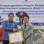 Kabupaten Tangerang Raih Piagam Penghargaan Indeks Harmoni Indonesia 2025