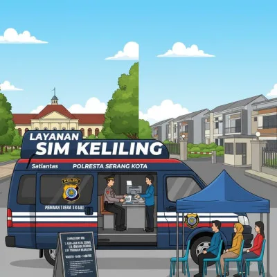 SIM Keliling di Kota dan Kabupaten Serang Hadir di Dua Lokasi Hari Ini