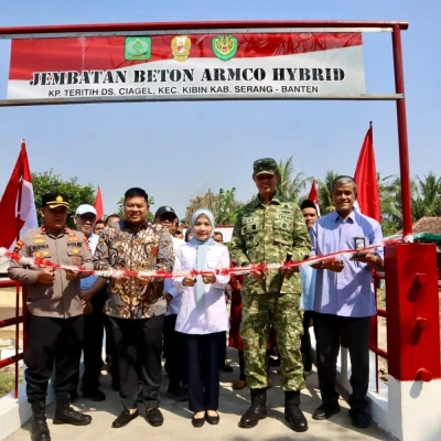 Jembatan Perintis Garuda di Desa Ciagel Rampung, Pemkab Serang Apresiasi Program Pemerintah Pusat