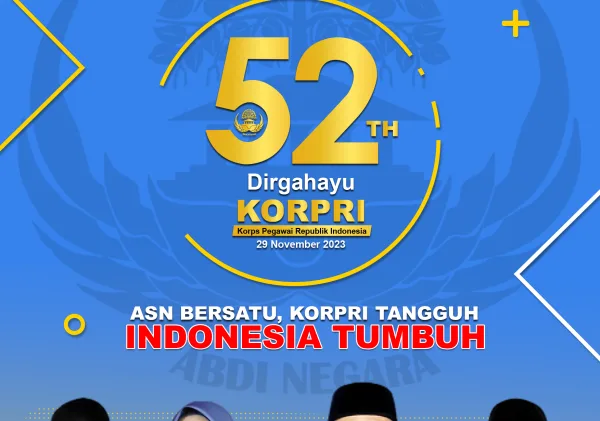 DPRD Kabupaten Serang, mengucapkan Dirgahayu KORPRI Ke-52 "ASN Bersatu, KORPRI Tangguh, Indonesia Tumbuh