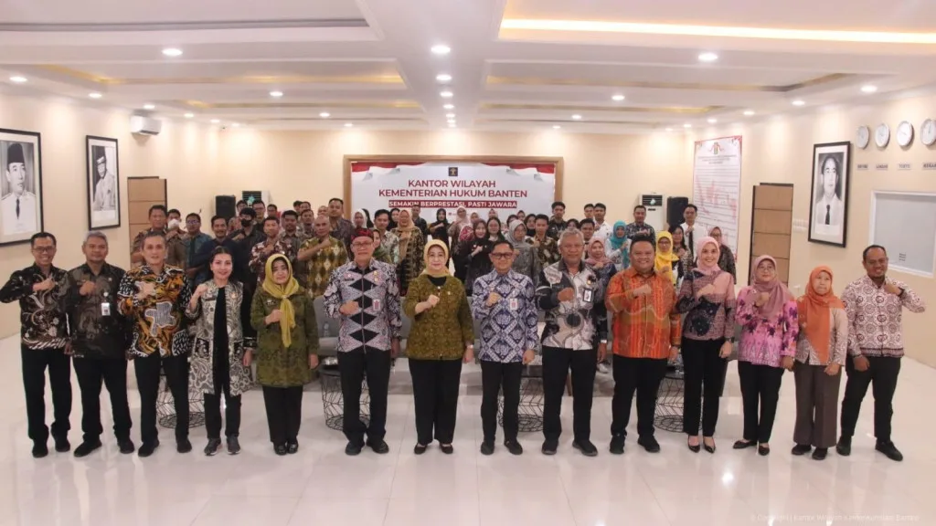 Kabadan BPSDM Hukum Tekankan Internalisasi Nilai Pancasila di Kanwil Kemenkum Banten