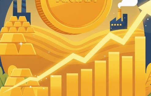 Harga Emas Antam Turun Signifikan, Sentuh Level Rp 2,31 Juta per Gram