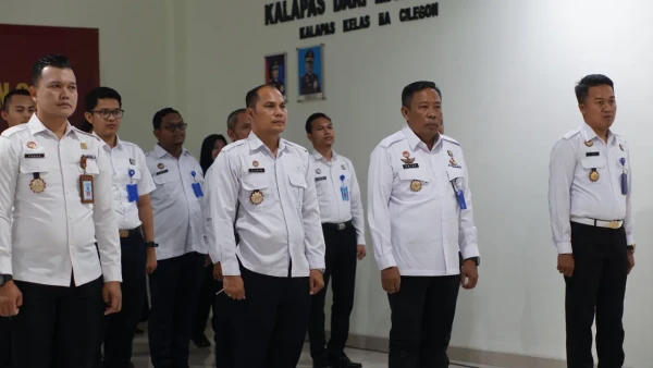 SEMANGAT BARU, LAPAS CILEGON IKUTI APEL AWAL TAHUN 2023 BERSAMA KEMENKUMHAM RI