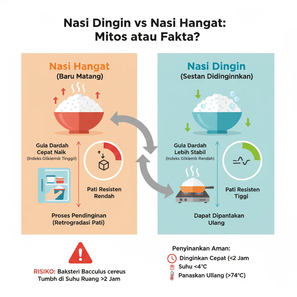 Mitos atau Fakta: Nasi Dingin Lebih Sehat dari Nasi yang Baru Matang?