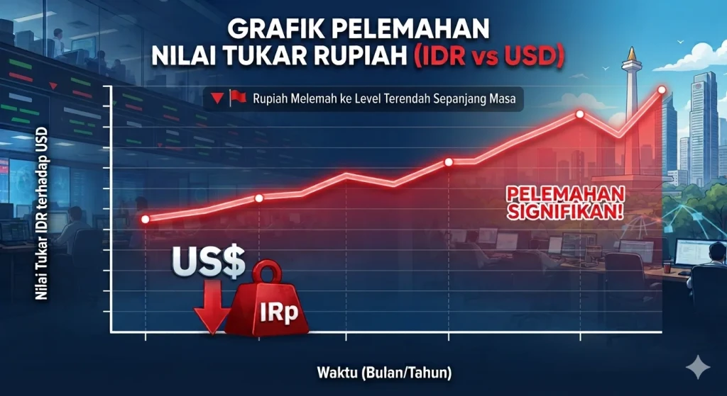 Rupiah Anjlok per Hari Ini, Dolar AS Makin Perkasa