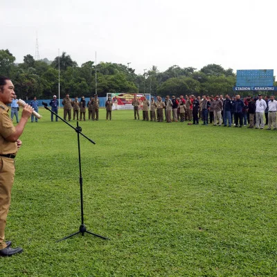 Pimpin Apel Peringatan Bulan Keselamatan dan Kesehatan Kerja, Al Muktabar Ajak Perusahaan dan Pekerja Tingkatkan Budaya K3