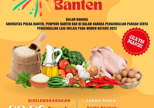 Kendalikan Laju Inflasi Pada Moment Nataru 2023, Polda Banten Hadirkan Pasar Murah