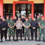 Dansat Brimob Polda Banten Menerima Kunjungan Dangroup 1 Kopassus