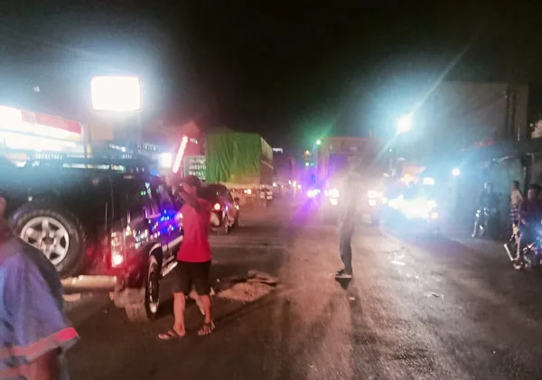 Pemotor Tewas Ditempat, Satlantas Polres Serang Evakuasi dan Olah TKP Kecelakaan Lalu Lintas