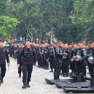 Wadansat Brimob Polda Banten Pimpin Apel Gelar Pasukan Serta Cek Personel Satbrimob