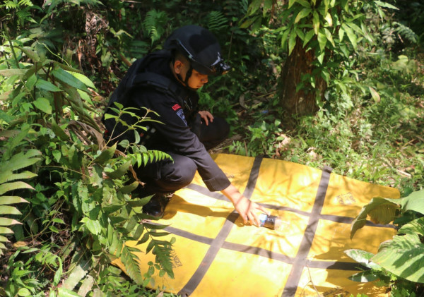 Subden Jibom Brimob Banten lakukan Pengamanan Temuan 1 UXO dan Langsung Dilanjutkan Pendisposalan