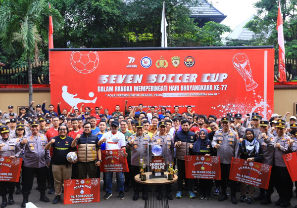 Wujudkan Pemilu Damai 2024, Polri Bersama Wartawan Gelar Bhayangkara Presisi Seven Soccer Cup