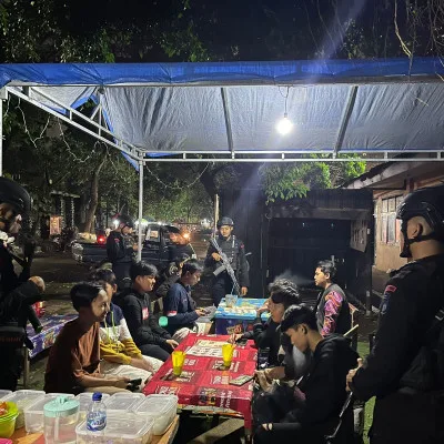 Satbrimob Polda Banten Berikan Rasa Aman Kepada Masyarakat Dengan Laksanakan Patroli Kamtibmas