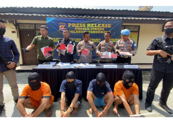 Polsek Cikupa Polresta Tangerang Berhasil Ringkus 4 Pelaku Curanmor